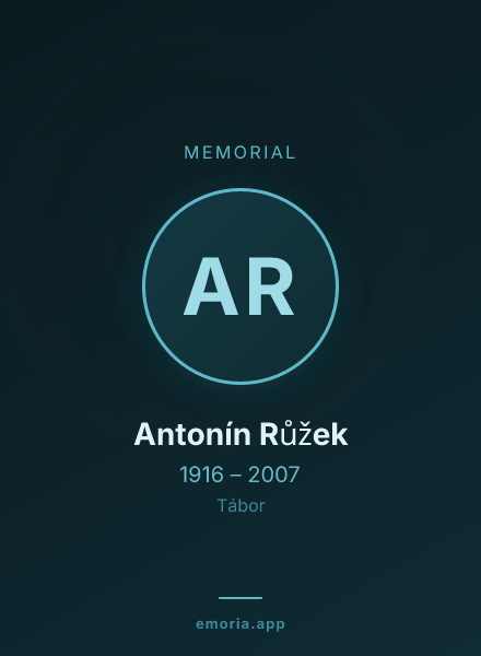 Memorial portrait of Antonín Růžek