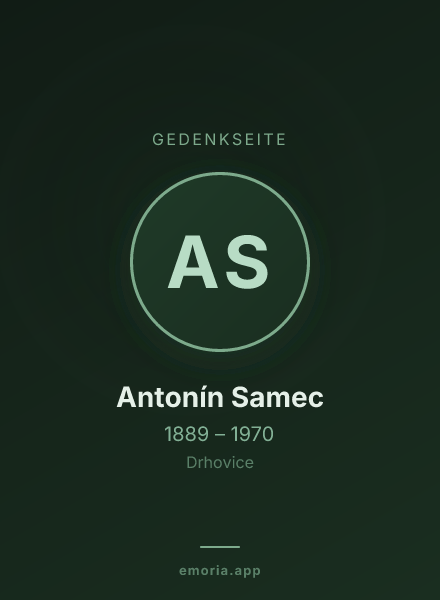 Gedenkportrait von Antonín Samec
