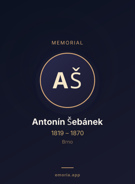 Memorial portrait of Antonín Šebánek