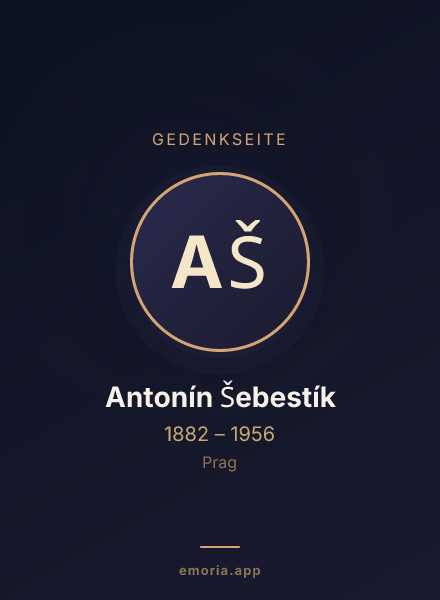 Gedenkportrait von Antonín Šebestík