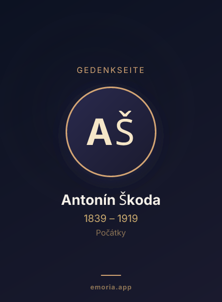 Gedenkportrait von Antonín Škoda