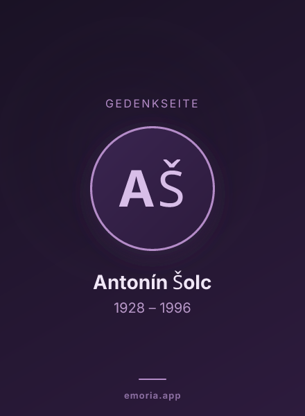 Gedenkportrait von Antonín Šolc