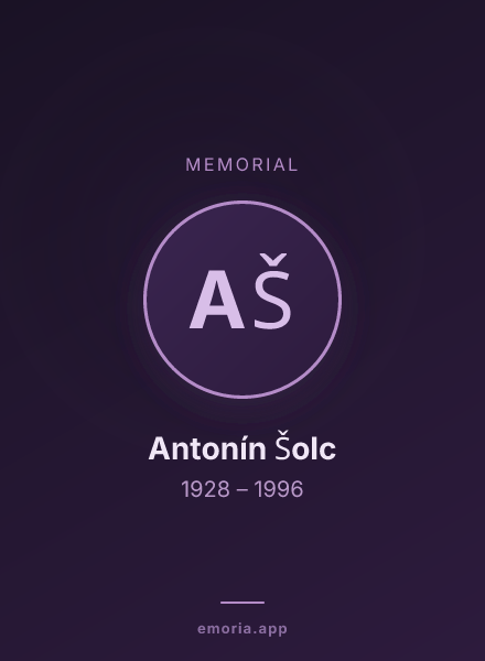 Memorial portrait of Antonín Šolc