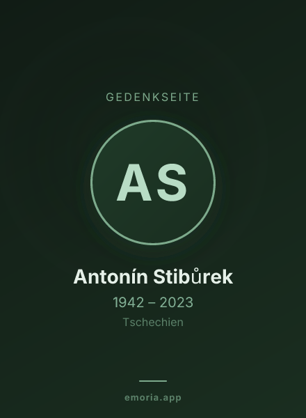 Gedenkportrait von Antonín Stibůrek
