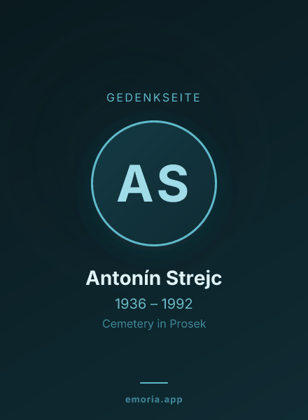 Gedenkportrait von Antonín Strejc