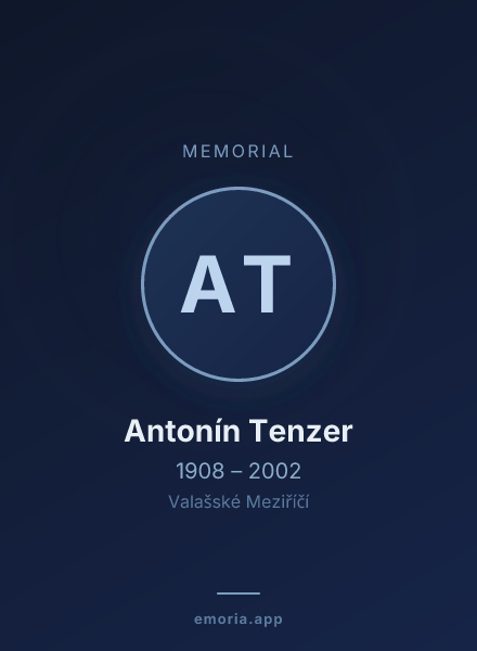 Memorial portrait of Antonín Tenzer