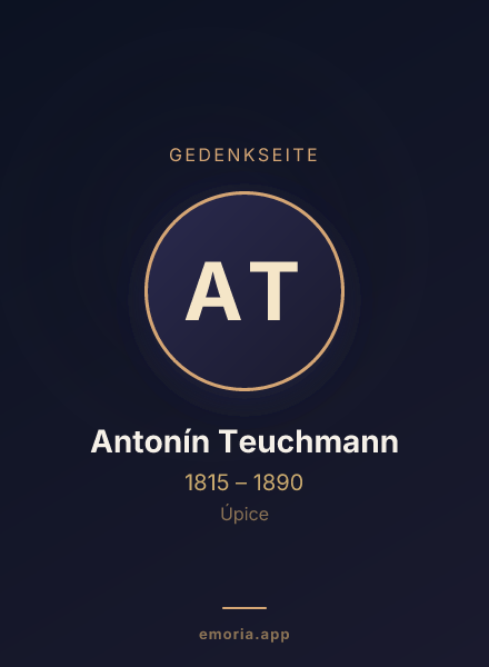 Gedenkportrait von Antonín Teuchmann