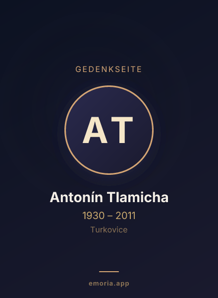 Gedenkportrait von Antonín Tlamicha