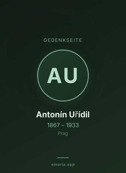 Gedenkportrait von Antonín Uřídil