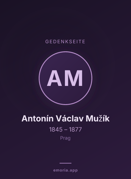 Gedenkportrait von Antonín Václav Mužík
