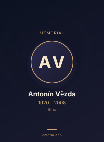 Memorial portrait of Antonín Vězda