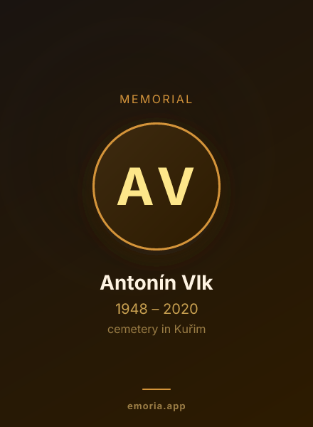 Memorial portrait of Antonín Vlk