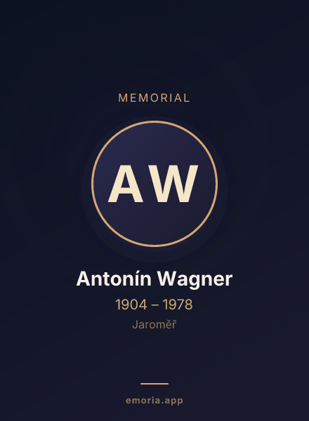Memorial portrait of Antonín Wagner