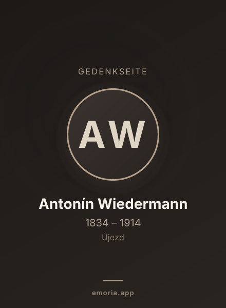 Gedenkportrait von Antonín Wiedermann