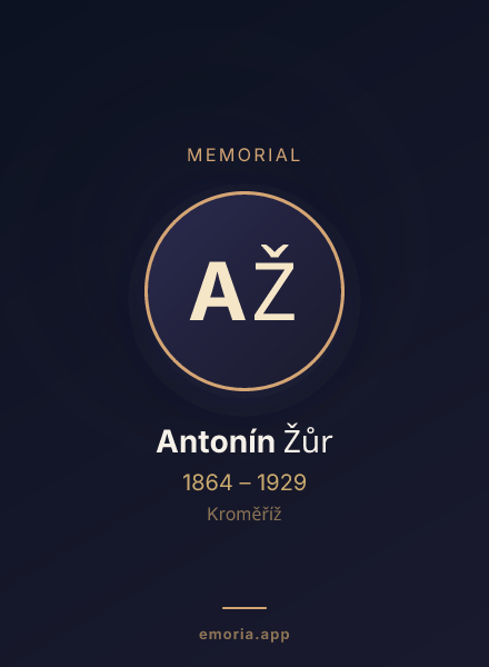 Memorial portrait of Antonín Žůr