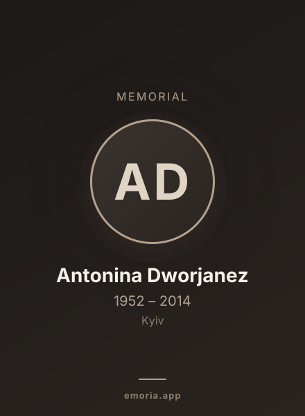 Memorial portrait of Antonina Dworjanez