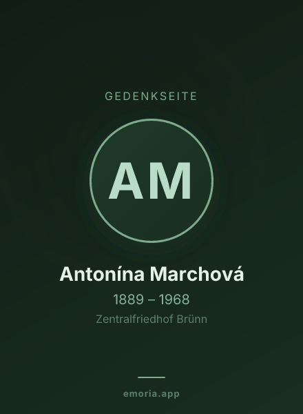 Gedenkportrait von Antonína Marchová