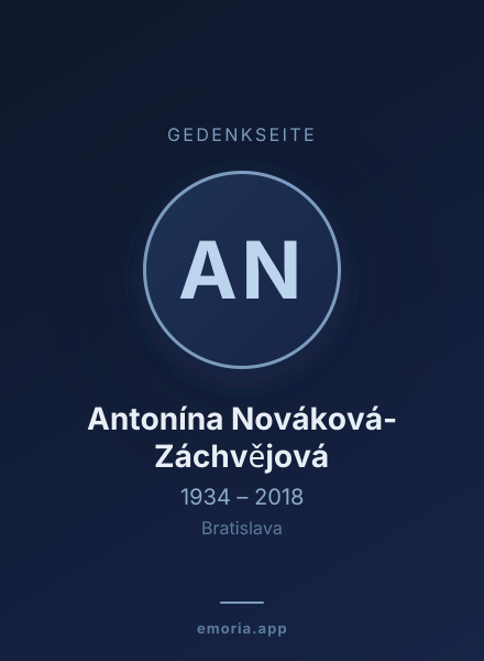 Gedenkportrait von Antonína Nováková-Záchvějová