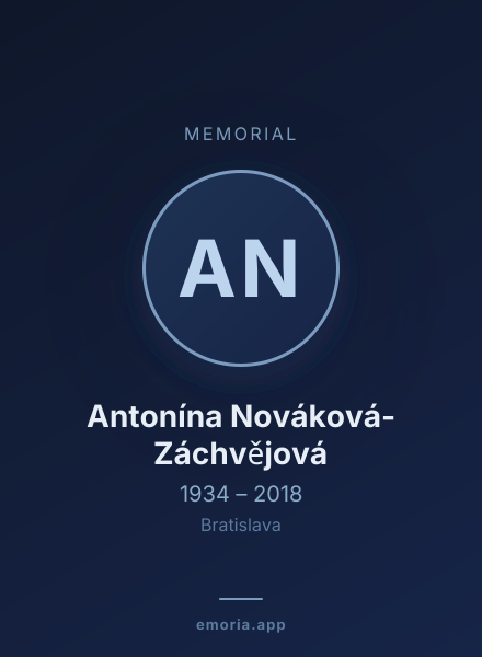 Memorial portrait of Antonína Nováková-Záchvějová