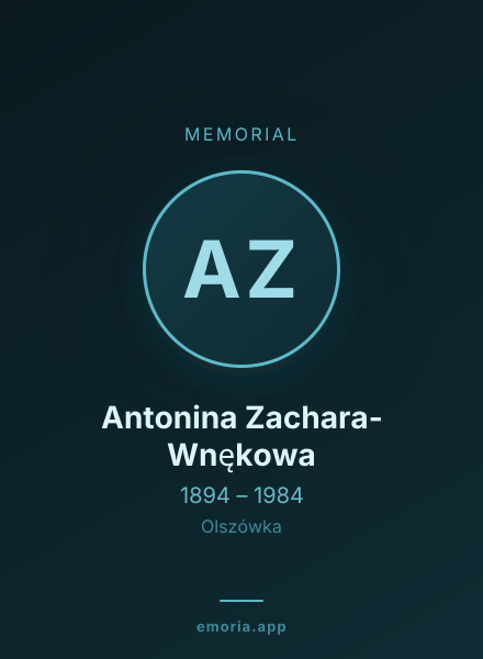 Memorial portrait of Antonina Zachara-Wnękowa
