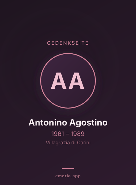 Gedenkportrait von Antonino Agostino