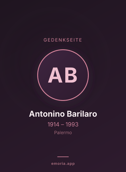 Gedenkportrait von Antonino Barilaro