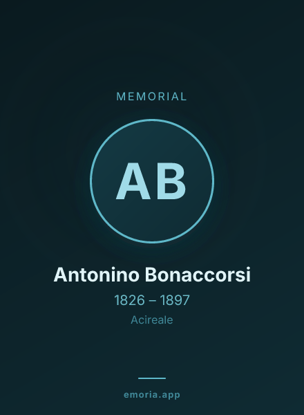Memorial portrait of Antonino Bonaccorsi