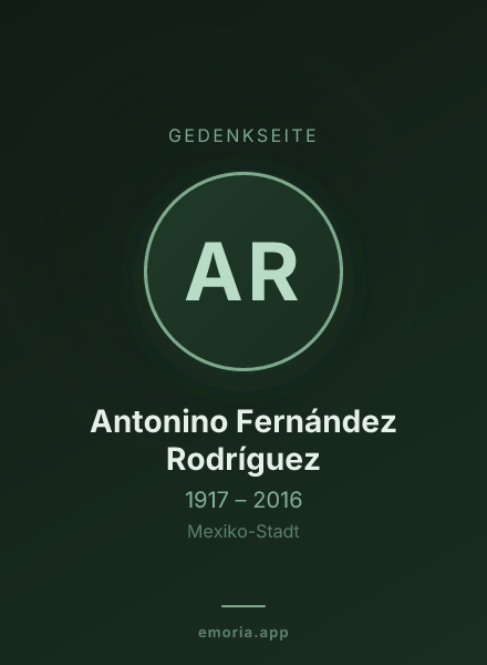 Gedenkportrait von Antonino Fernández Rodríguez