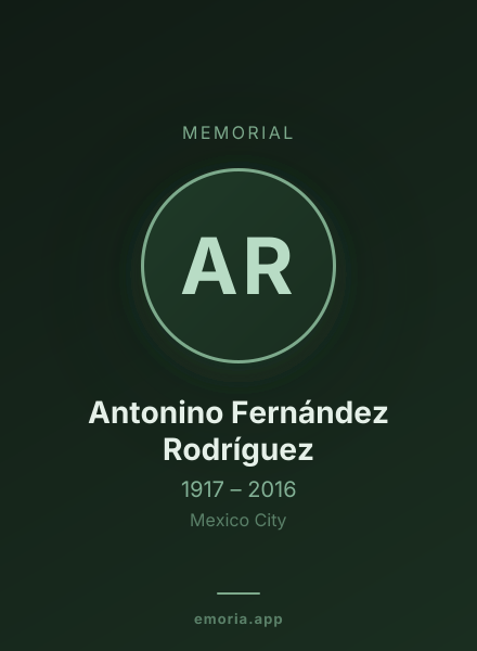 Memorial portrait of Antonino Fernández Rodríguez