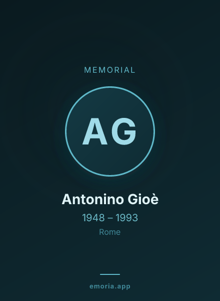 Memorial portrait of Antonino Gioè