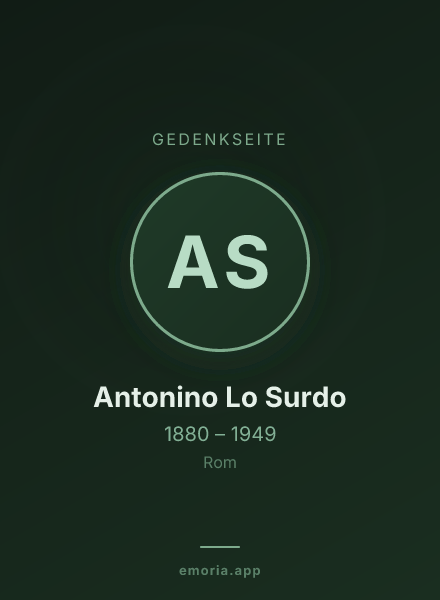 Gedenkportrait von Antonino Lo Surdo