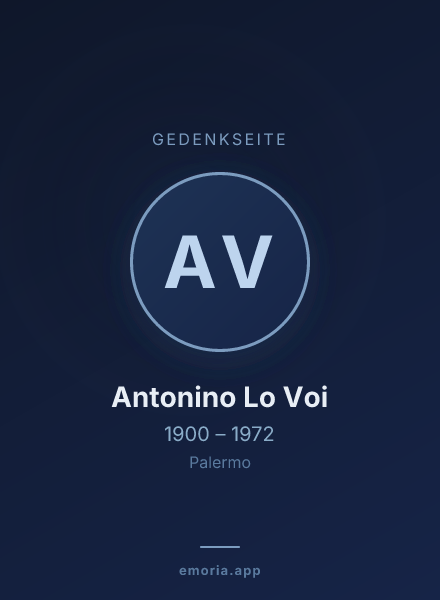 Gedenkportrait von Antonino Lo Voi