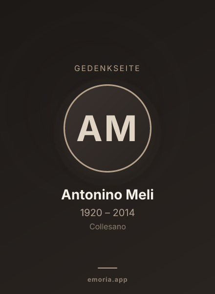 Gedenkportrait von Antonino Meli