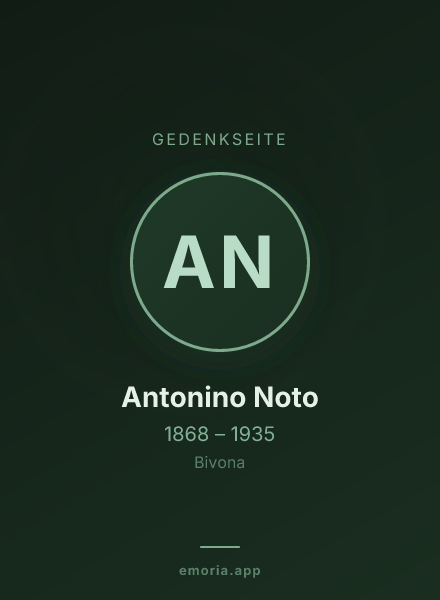 Gedenkportrait von Antonino Noto