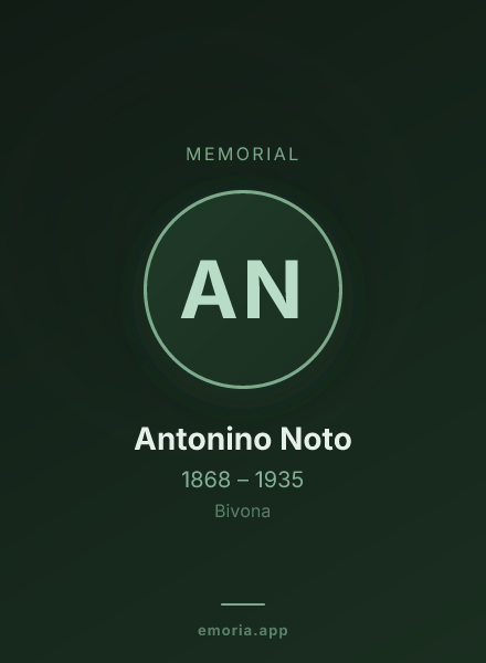 Memorial portrait of Antonino Noto