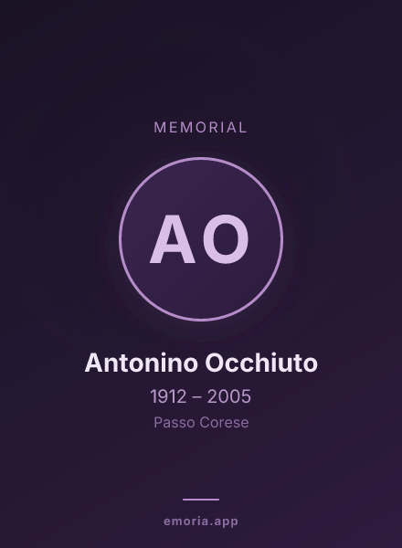 Memorial portrait of Antonino Occhiuto