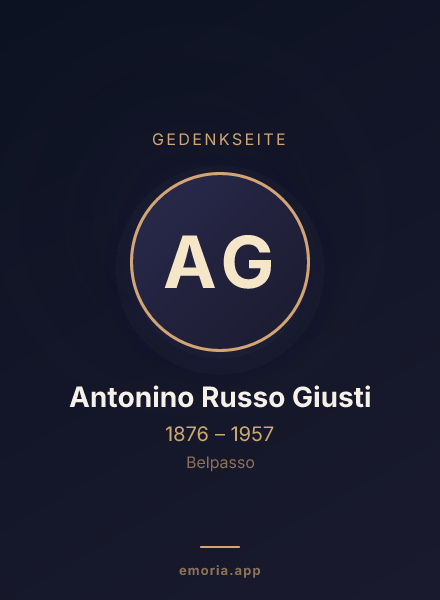 Gedenkportrait von Antonino Russo Giusti