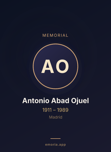 Memorial portrait of Antonio Abad Ojuel
