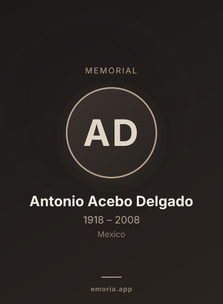 Memorial portrait of Antonio Acebo Delgado
