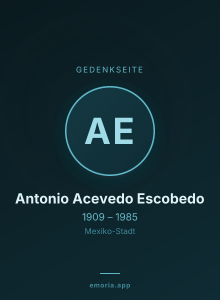 Gedenkportrait von Antonio Acevedo Escobedo