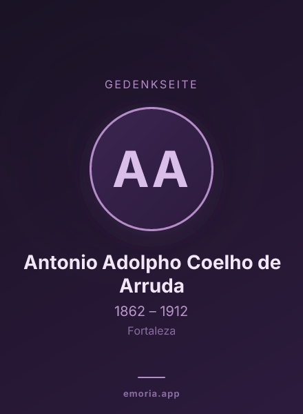 Gedenkportrait von Antonio Adolpho Coelho de Arruda