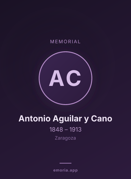 Memorial portrait of Antonio Aguilar y Cano