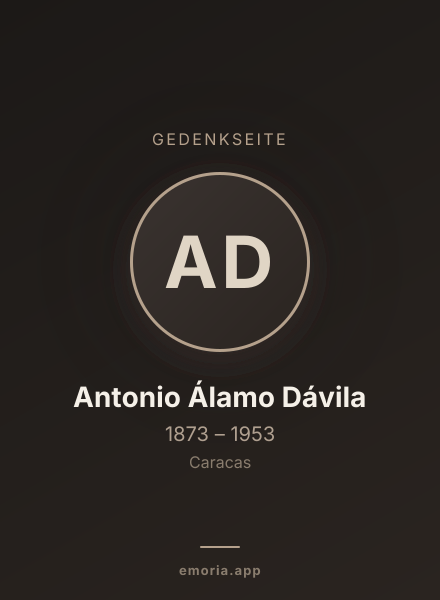 Gedenkportrait von Antonio Álamo Dávila