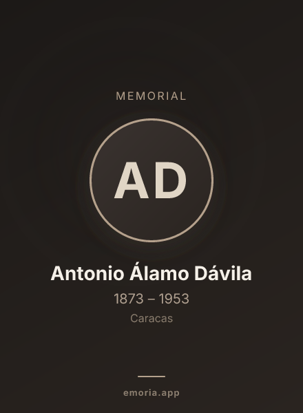 Memorial portrait of Antonio Álamo Dávila