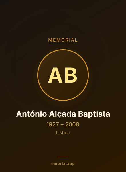 Memorial portrait of António Alçada Baptista