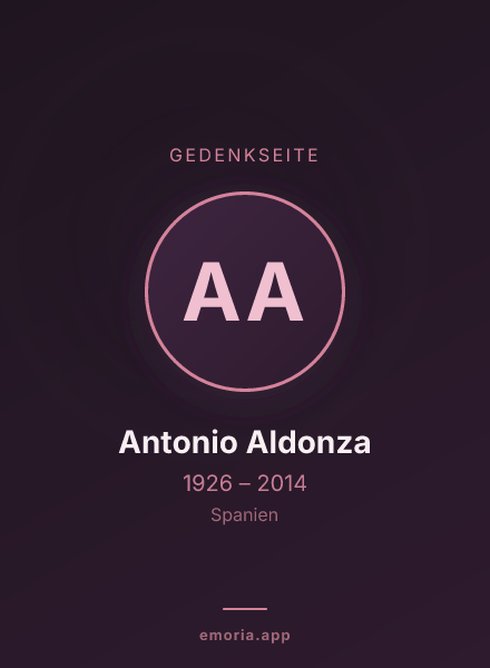 Gedenkportrait von Antonio Aldonza