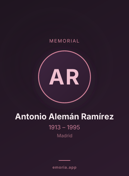 Memorial portrait of Antonio Alemán Ramírez