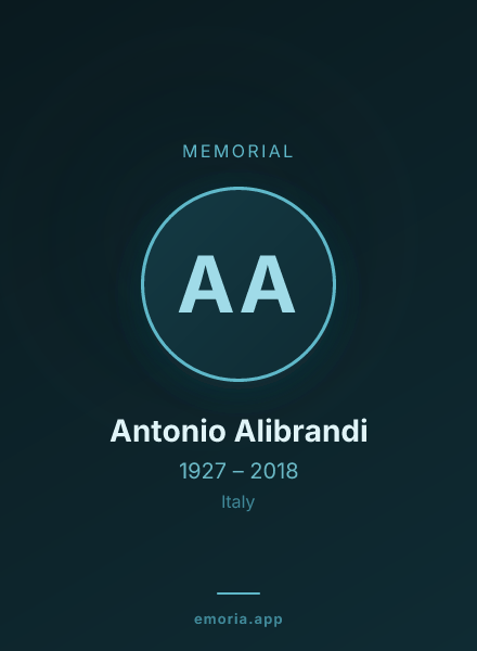 Memorial portrait of Antonio Alibrandi