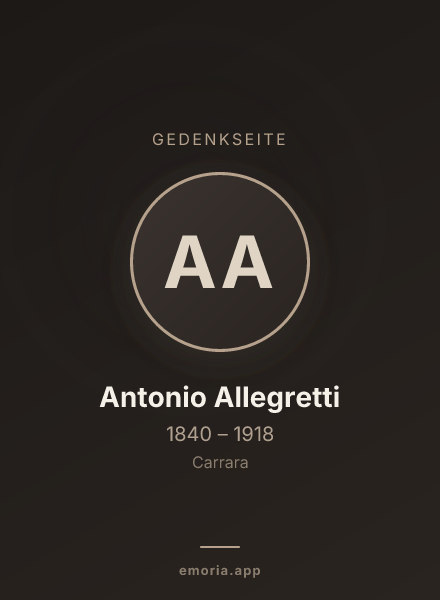Gedenkportrait von Antonio Allegretti