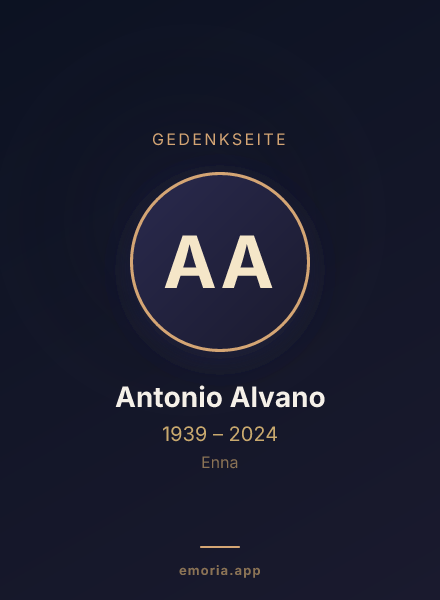 Gedenkportrait von Antonio Alvano